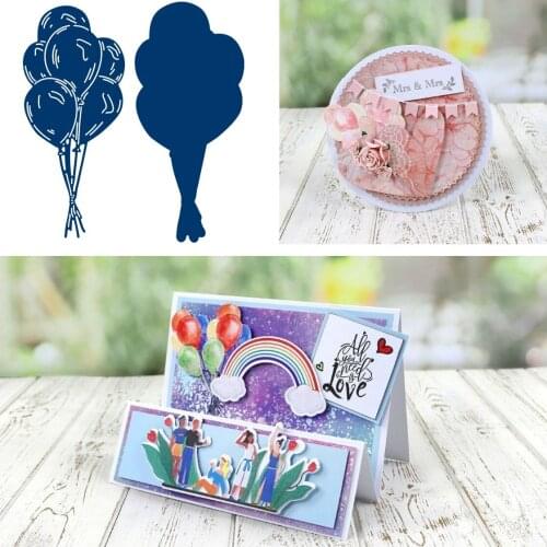 Hot Bunch of Balloons New Metal Cutting Dies Scrapbook Diary Decoration Stencil Embossing Template DIY Greeting Card Handmade