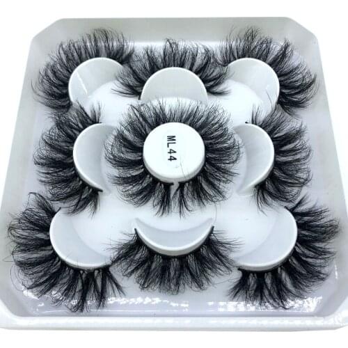 HBZGTLAD 5 Pairs natural false eyelashes fake lashes long makeup 3d mink lashes eyelash extension mink eyelashes for beauty