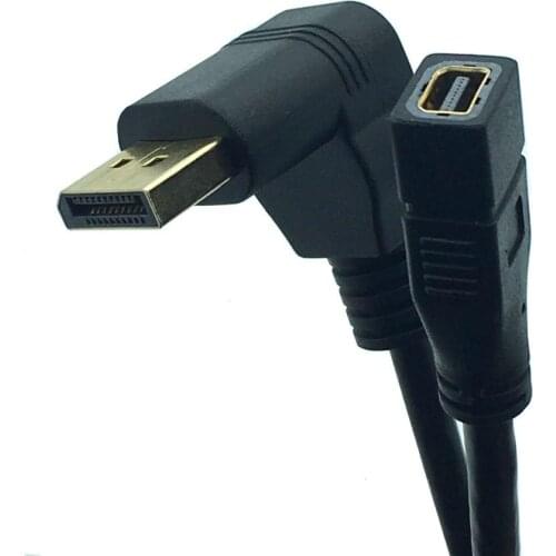 Display Port To Mini Display Port Cable Male to female mini dp to dp Thunderbolt to DP HD Cable Mini DisplayPor Angle 90 Degree