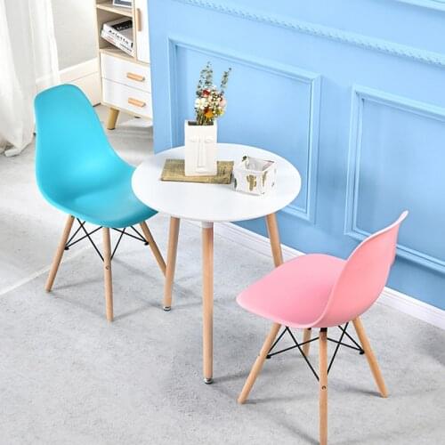Nordic Home Computer Desk and Chair White Leisure Stool with Computer Backrest Writing Desk Chair Creative Lazy Folding Stool