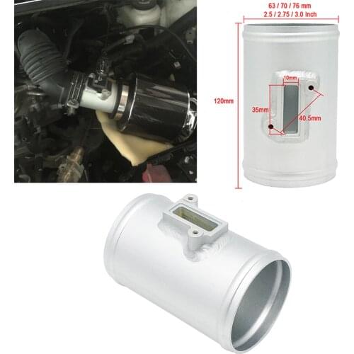 63mm 70mm 76mm Air Flow Sensor Mount For Volkswagen Maf Performance Air Intake Meter Adapter Universal OD 2.5 2.75/ 3.0 inch