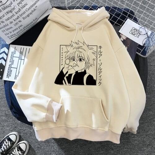 Cute Mens hunterxhunter Hoodies Hunter X Hunter Men Women Pullovers Hoodies Sweatshirts Killua Zoldyck Hisoka 90s Anime Hoody