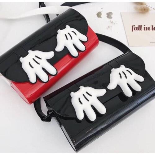Mini Melissa Princess Shoulder Bag Cute Bag Snow Mickey Princess Jelly Bag 2020 New Girl Princess jelly bag Message bag BG010