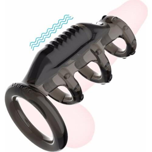 EXVOID Male Erection Cock Rings Delay Ejaculation Sex Toys for Men Penis Vibrating Ring Bullet Vibrator Scrotum Bind