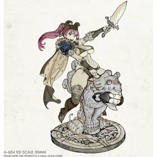 30MM Resin model kits figure beauty colorless and self-assembled A-604