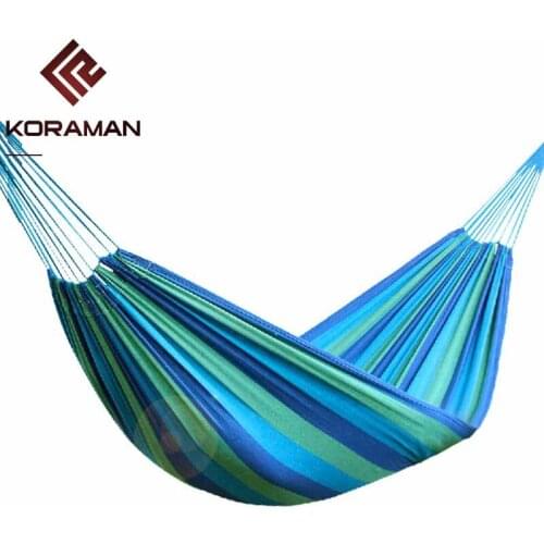 NEW 2019 Outdoor portable double hammock between camping leisure canvas hammock single swing bed resistance tear hammock