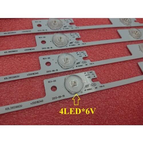 New 50 PCS/lot 4LED*6V 327mm LED backlight strip working for KDL39SS662U 35018339 KDL40SS662U 35019864