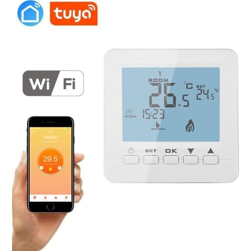 Programmable thermostat for WiFi gas thermostat temperature controller for gas boilers with Alexa Google Home
