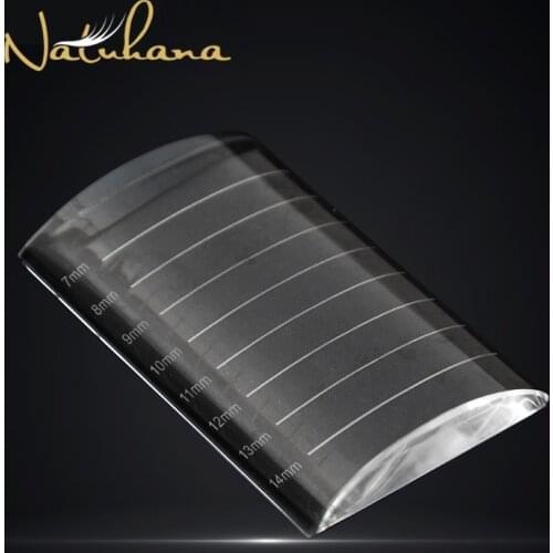 NATUHANA Transparent Eyelash Extension Crystal Glue Holder Pallet Ceramic False Lash Tile Eyelash Stand Makeup Tool