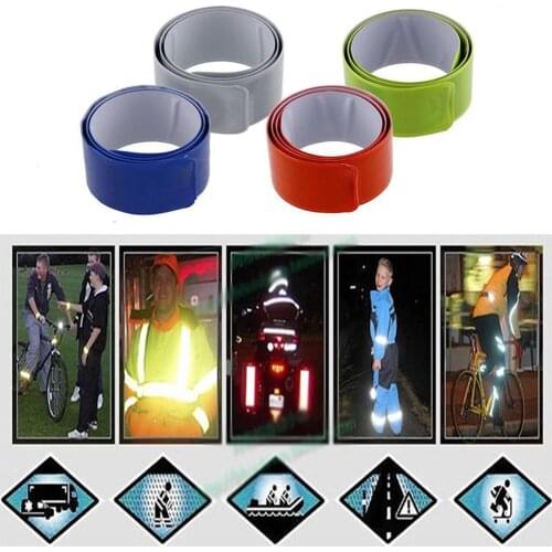 40 x 3cm Reflective Safe Band Strap Adjustable Wrist Leg Ankle Shoulder Warning Belt Bracelet Wristband Night Running Safety