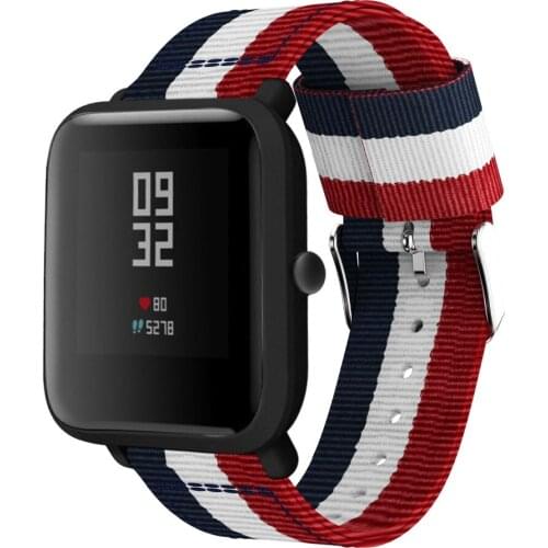 20mm Nylon Striped Watch Strap for Huami Amazfit GTS GTR 42mm Bracelet for Huami Amazfit Bip U Bip S Lite GTS 2 Watch Bands