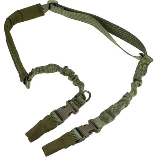 Tactical Adjustable Two Point Multi-mission Gun Sling Rifle Sling Quick Detach QD Bungee Nylon Strap for Hunting Accessories