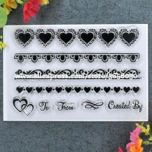 Heart Scrapbook DIY photo cards rubber stamp clear stamp transparent stamp 10x14.5cm 80528101