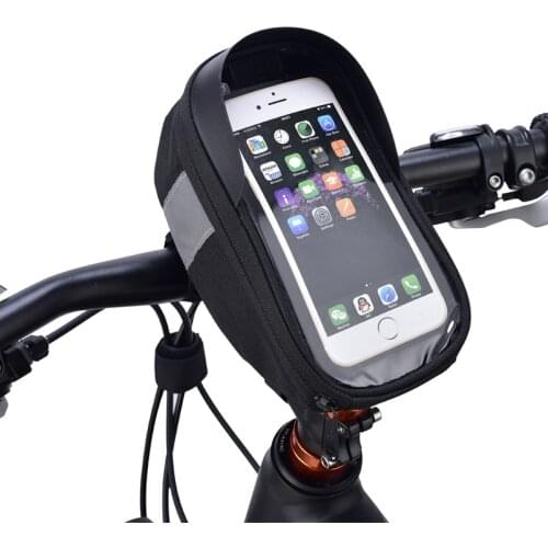 Cycling Bicycle Bike Head Tube Handlebar Cell Mobile Phone Bag Case Holder Case Pannier For 5.5in Phone