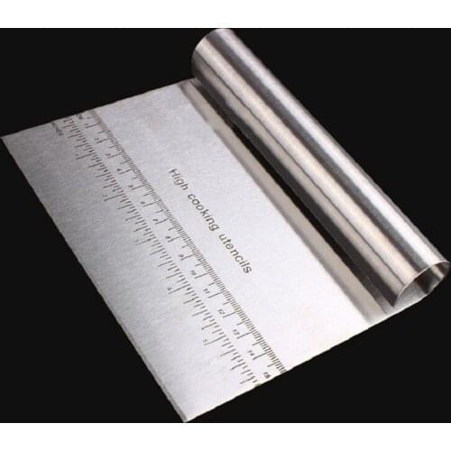 High Cooking Utencils Baking Stainless Steel Pizza Dough Scraper Cutter Tool Kitchen Flour Pastry Cake Tool Scale Accessories