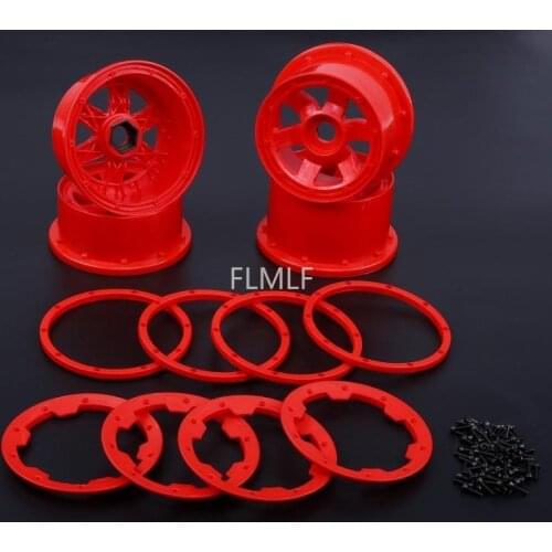 High-strength Nylon Second-generation Wheel Hub with Beadlock Ring Kit Fit for 1/5 HPI ROVAN ROFUN KM GTB TS BAJA 5B