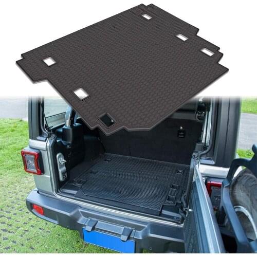 Chuang Qian Rear Cargo Liners Custom For Jeep Wrangler JL 2018~2020 Tray Trunk Mats Full Rubber Carpet Cover Unlimited 4 Door