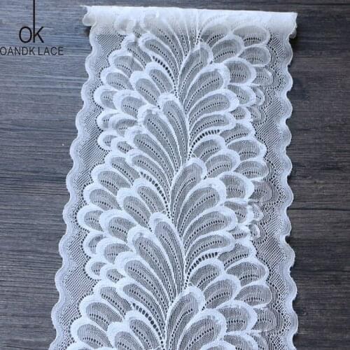 1Yards/Lot Black,white Elastic lace Embroidery Stretch Lace Skirt Hem Underwear Sewing Craft DIY Apparel Fabrics