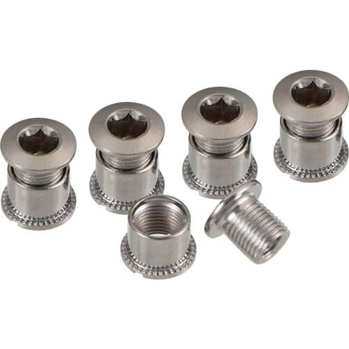 5PC Nail Plate Dental Plate Screws Steel Chainwheel Bolts Road Bike Crank Plate Crusset Nut Parts Bicycle Accessories