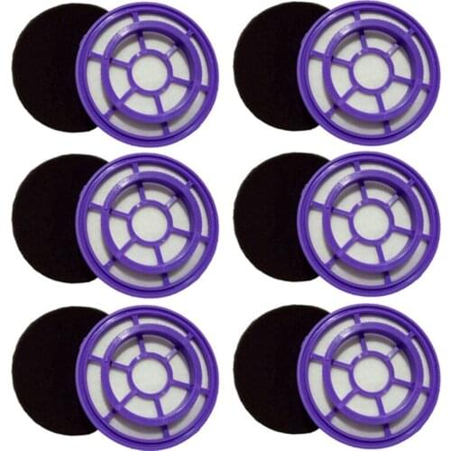 Vacuum Cleaner Accessories HEPA Filter Applicable for PUPPYOO D-526 WP526 Vacuum Cleaner Spare Parts, 6PCS