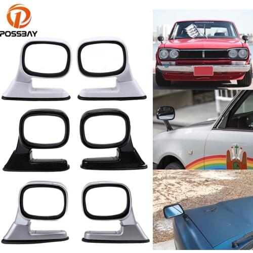 2 Pcs Car Universal Rear View Auto Hood Head Side Mirror Right/Left Wide Angle Blind Spot Rearview Mirrors