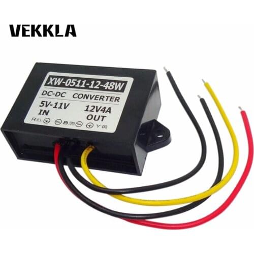 Car Power Inverter Supply Converter Boost Waterproof Regulator Module Step Up DC 5V 6V 7V 8V 9V 10V 11V To 12V 4A 48W