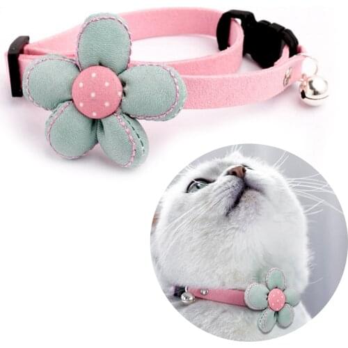 Safety Ajustable Flower Small Dog Cat Collar Pet Products Dog Collar Pet Supplies Puppy Collar Chihuahua Dog Collar