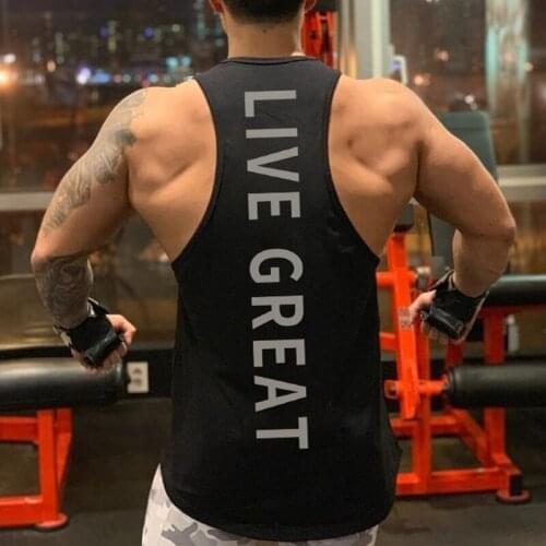 Workout Gym Mens Tank Top Running Sleeveless Shirt Stringer Basketball Jersey Undershirt Bodybuilding Singlets Tees Fitness Vest