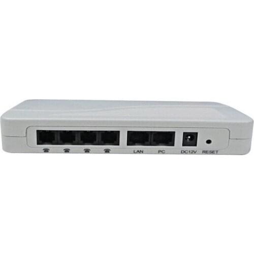HOT Sale 5pcs/lot VoIP ATA FXS gate way 4FXS ports to PBX Trunk Asterisk IP PBX HT-842T VoIP Analog Terminal Adapter FXS HT-842T