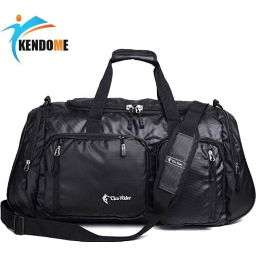 Hot Outdoor Training Gym Bags Portable Shoulder Fitness Bag Large Sports Bag Travel Handbag Men Women Independent Shoes Storage