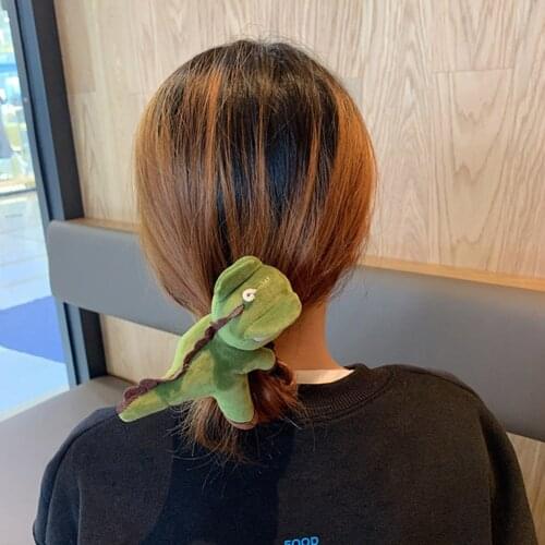 Multi-colors , Dinosaur Plush Stuffed DOLL , Girls Soft Hairband Plush Toy , Kids Party Gift Plush Toy Hair Accessories Girl