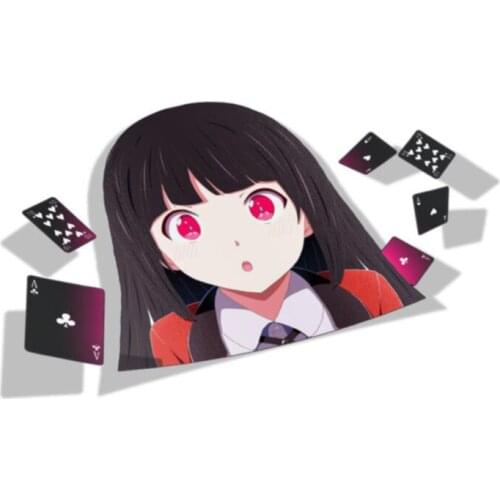 Kakegurui Anime Sticker Decal Funny Car Styling Vinyl Graphic Decor For Window Laptop Cute Car Stickers 13cm x 8.1cm