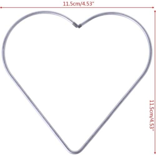 P15D Heart Metal Dream Catcher Dreamcatcher Ring Macrame Craft Hoop DIY Accessories