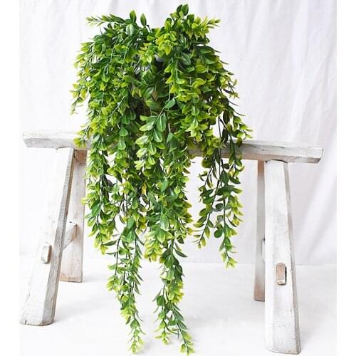 2Pcs 80cm Simulation Lengthened Green Plant Vine Leaves Home Garden Decoration Artificial Rattan Fake Grass Wall Hanging Wedding