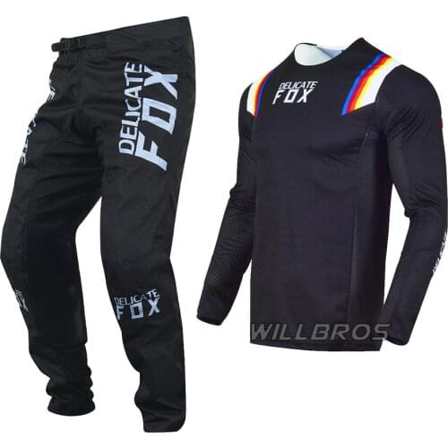Hot Sales Delicate Fox MX Flexair Howk Jersey Pants Mountain Bicycle Offroad Suit Racing Gear Set