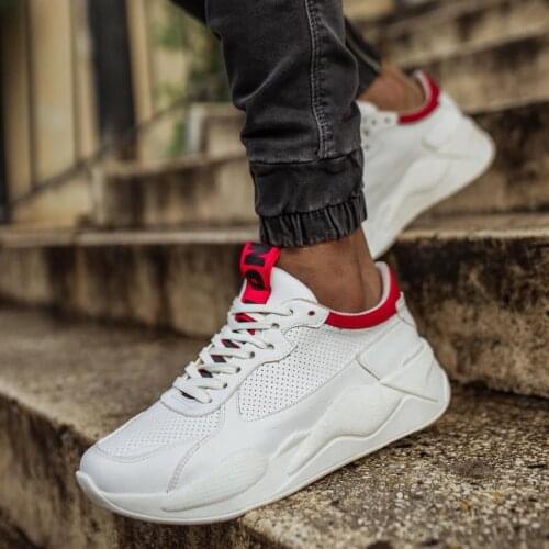 Knack Sneakers Ayakkabı 606 Beyaz Kırmızı 2021 Model Yeni Tasarım Güzel Ve Şık Ürün Türk Malı Hızlı Kargo Ucuz Fiyat