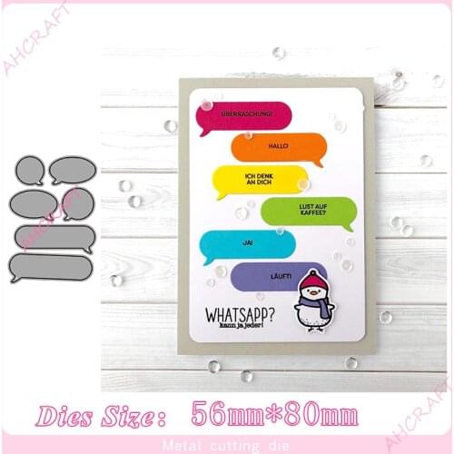 Bubble Dialog box Metal Cutting Dies for diy Scrapbooking Photo Album Decorative Embossing PaperCard Crafts Die 2020