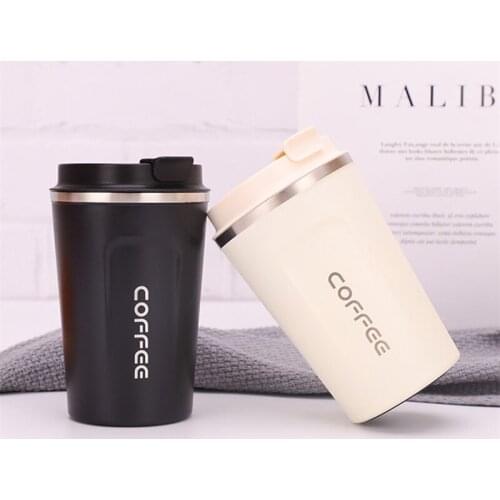 380ML/510ML Reusable Stainless Steel Coffee Mug Cup with Lid Double Wall Vacuum Insulated Wamer Bottle Travel Car Thermos Flask