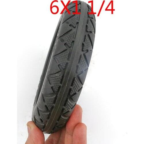 Motorcycle 6x11/4 small surfing electric scooter solid tire 6inch Folding electric vehicle non inflated solid tyre