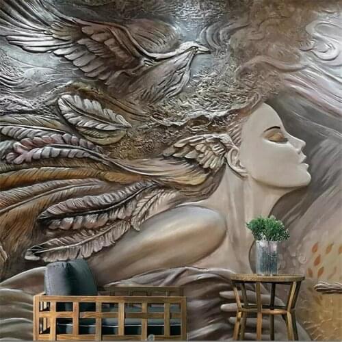 Beibehang papel de parede Custom wallpaper 3d photo mural embossed beauty peacock background wall painting 3d wallpaper murals