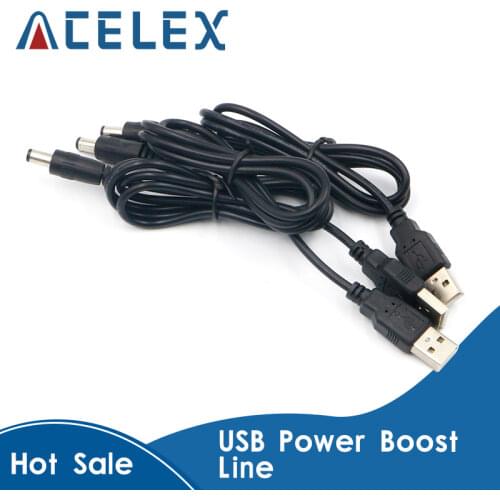 Usb Power Boost Line Dc 5v To Dc 9v / 12v Step Up Module Usb Converter Adapter Cable 2.1x5.5mm Plug