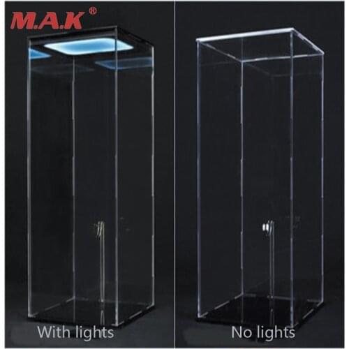 1/6 Scale Transparent Dustproof Box and Display Cabinet with/without Lights Two Models for 12" Action Figure Accessory