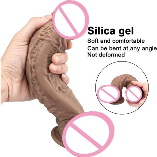 Realistic Penis Suction Cup Simulated Man Cock Adult Sex Toys for Women Realistic Dick Masturbation Silicone Anal Large Dildos
