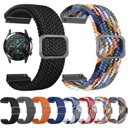 20/22mm Elastic Adjustable Nylon Loop Bracele for HUAWEI WATCH 3 3Pro Band Wrist Strap for Huwei GT 2 42/46mm GT2 Pro Watchband