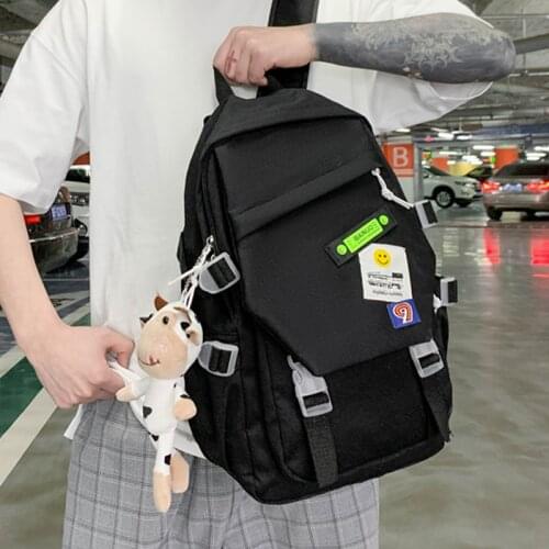 Casual Womens Backpack for Girls Simple Nylon Schol Bag Lady Anti Theft Bagpack Large Capacity Female Black Bags Cheap Backpack