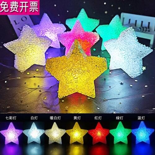 Stage Performance Holding Star Lights in Hand, Dancing Performance Chorus Holding Luminous Five Pointed Star