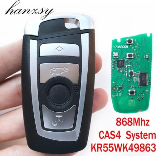 HANZSY 4 buttons Car key For BMW F 3 5 7 Series CAS4 System Complete Smart key KR55WK49863 PCf7945 Chip 868MHz