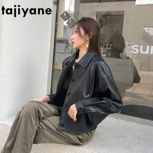 Tajiyane Womens Leather Jacket Real Sheepskin Coat 2020 Autumn Winter Woman Coats Genuine Leather Jacket Clothes 2019518 WPY759