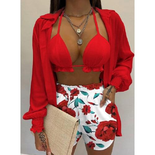 Elegant Leopard Print Two Piece Sets Women 2021 Autumn New Turn-Down Collar Shirt Tops+ Shorts Ladies Suit Casual Button Outfits