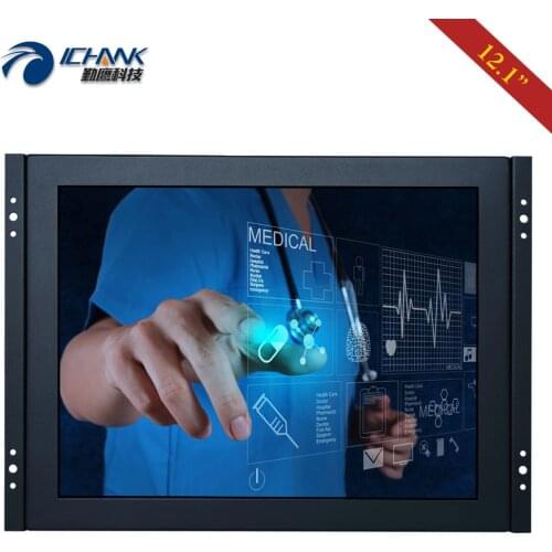 ZK120TC-592D/12.1" inch 1024x768 HDMI USB Embedded Open Frame Wall-mounted Driver Free 10 points Capacitive Touch LCD PC Monitor